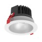 Светильник светодиодный DL-Spark 25Вт 4000К IP44 150х105 60град. встраив. с матов. серебр. рефлектором бел. VARTON V1-R0-00434-1