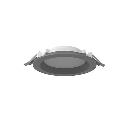 Светильник светодиодный DL-01 Pro 160мм 20Вт 4000К 176x51мм IP65/40 круглый встраив. с опаловым рассеив. RAL7045 сер. муар димме