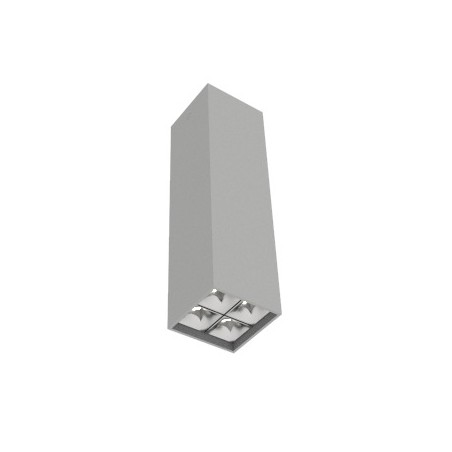 Светильник светодиодный DL-Box Reflect Multi 2х2 14Вт 3000К 80х80х300 накладной 35град.х75град. RAL7045 сер. муар VARTON V1-R0-7