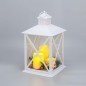 Фонарь декоративный (фигура) с тремя свечами бел. корпус 24х24х40см тепл. бел. Neon-Night 513-071