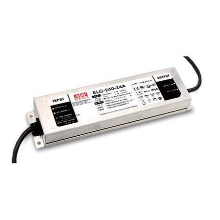 Драйвер 240Вт 24В для LED ленты Meanwell ELG-240-24A IP65 244x71x37.5мм VARTON ELG-240-24A