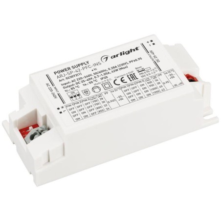 Блок питания ARJ-SP-42-PFC-INS (42Вт 25-40В 0.7-1.05А) IP20 пластик Arlight 023072(1)
