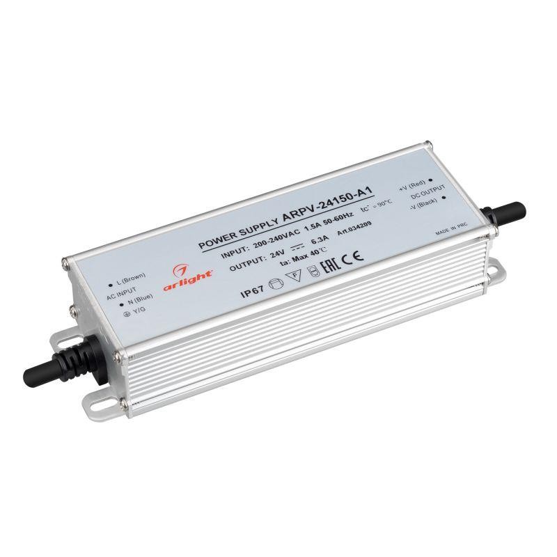 Блок питания ARPV-24150-A1 (24В 6.25А 150Вт) IP67 металл Arlight 034209 Блок питания ARPV-24150-A1 (24В 6.25А 150Вт) IP67 металл Arlight 034209