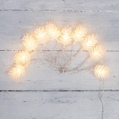 Гирлянда светодиодная "Шишки" 1.5м 10LED тепл. бел. 0.1Вт IP20 провод ПВХ прозр. элементы питания 2хAA (не в компл.) Neon-Night 
