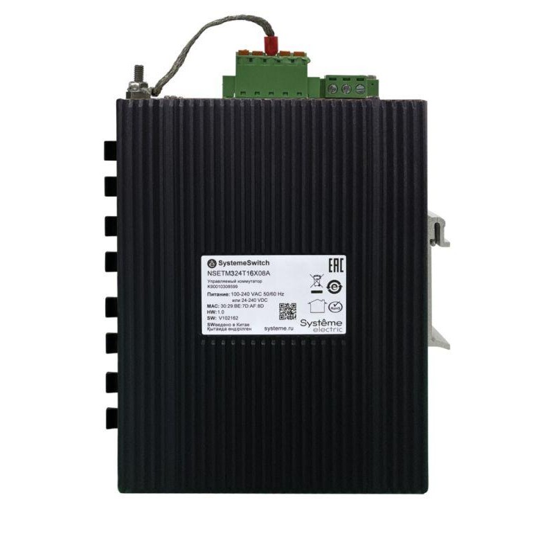 Коммутатор промышленный управляемый Ethernet L3 8х10/100/1000BaseT 8х100/1000/2500BaseX SFP SE NSETM324T16X08A Коммутатор промышленный управляемый Ethernet L3 8х10/100/1000BaseT 8х100/1000/2500BaseX SFP SE NSETM324T16X08A