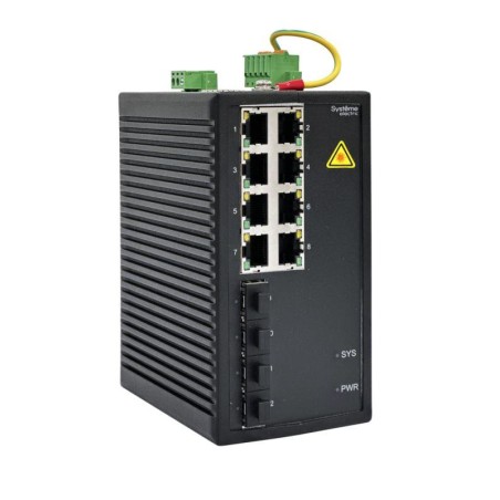 Коммутатор промышленный управляемый Ethernet L2 8х10/100/1000BaseT 4х100/1000BaseX SFP SE NSETM212T08X04A