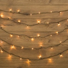 Гирлянда светодиодная "Твинкл Лайт" 6м 40LED тепл. бел. 5.1Вт 220-240В IP20 с контроллером 8 режимов провод ПВХ темн. зел. Neon-