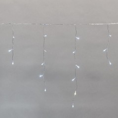 Гирлянда светодиодная "Айсикл" (бахрома) 10х0.6м 238LED бел. 5.1Вт 230В IP44 эффект мерцания провод прозр. Neon-Night 255-545
