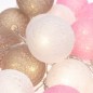 Гирлянда светодиодная "Тайские фонарики "Вельвет" 3.5м 20LED тепл. бел. 1Вт IP20 провод ПВХ прозр. элементы питания 2хAA (не в к