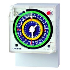 Реле времени суточное/суточное CRONO QRDD 2канала шаг 15/15мин с рез. Orbis OB050823