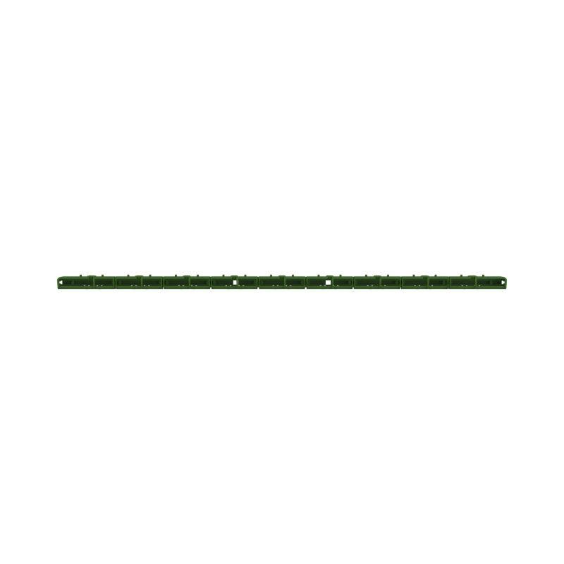 Держатель шинный FRAME 409мм (9 сегментов до 45 полюсов) (только для 18 54 и 72 модуля) зел. DKC F18GGHU1 Держатель шинный FRAME 409мм (9 сегментов до 45 полюсов) (только для 18 54 и 72 модуля) зел. DKC F18GGHU1