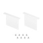 Заглушка LINIA49-F-S WHITE глухая металл (комплект) Arlight 041882