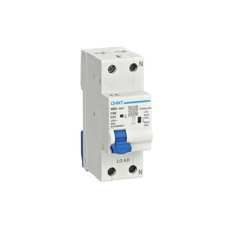 Выключатель автоматический модульный NB2-80ZT 1P+N 10А 6кА хар-ка C (R) CHINT 448251 Выключатель автоматический модульный NB2-80ZT 1P+N 10А 6кА хар-ка C (R) CHINT 448251