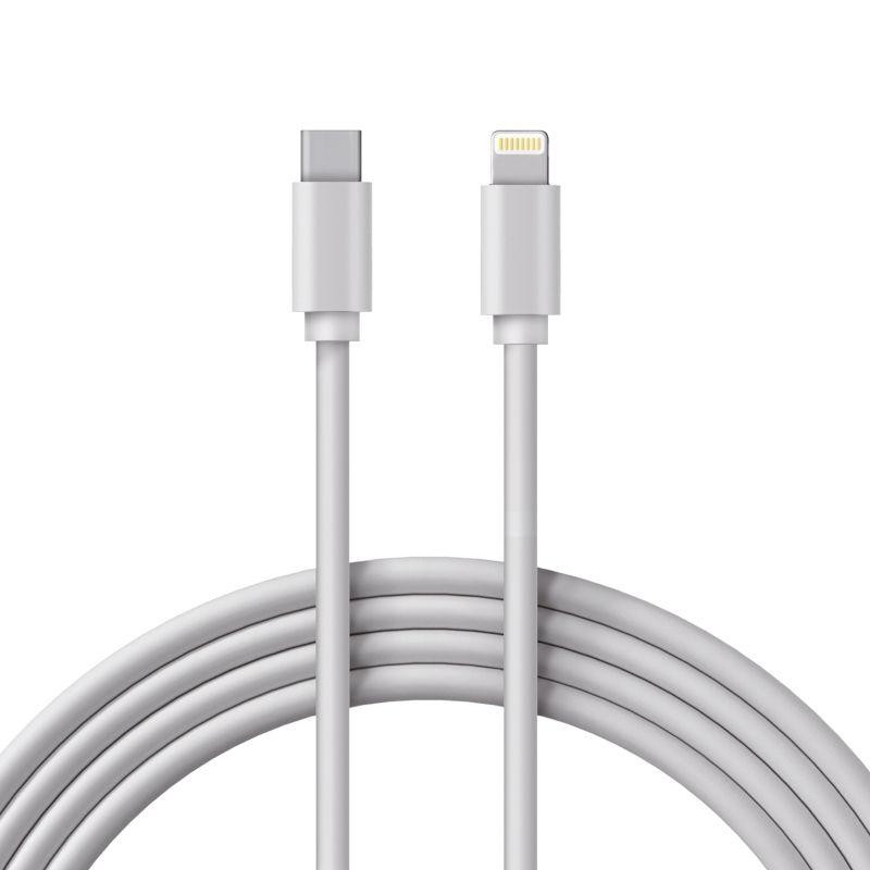 Кабель Lightning - Type-C 3А 1м ПВХ бел. Rexant 18-1129 Кабель Lightning - Type-C 3А 1м ПВХ бел. Rexant 18-1129