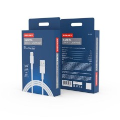 Кабель USB-A - Lightning 2.4А 2м ПВХ бел. Rexant 18-1125