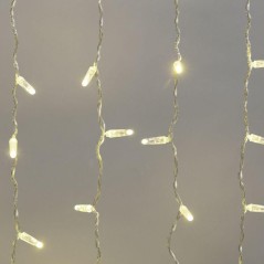 Гирлянда светодиодная "Светодиодный Дождь" 2х0.8м 160LED тепл. бел. 10Вт 230В IP65 провод прозр. (нужен шнур питания 303-500-1) 