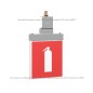 Оповещатель пожарный световой BS-RADEM-10-F1-12 Gray Белый свет a24786