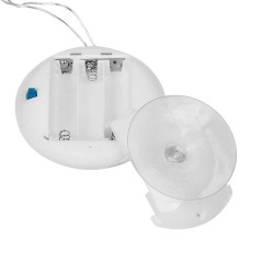 Фигура светодиодная "Санта Клаус" 190х130х10мм 8LED бел. 1Вт 4.5В IP20 на присоске с подвесом элементы питания 3хAAA (в компл.) 