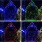 Гирлянда светодиодная "Светодиодный Дождь" 2х1.5м 300LED мультиколор RGB 30Вт 230В IP65 провод прозр. (свечение с динамикой при 