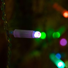 Гирлянда светодиодная "Светодиодный Дождь" 2х1.5м 300LED мультиколор RGB 30Вт 230В IP65 провод прозр. (свечение с динамикой при 