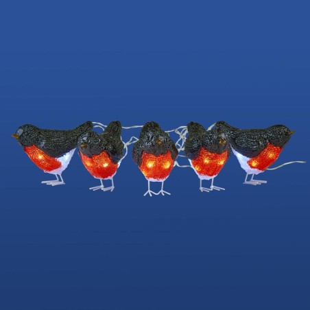 Фигура LED "Птички" ULD-M1713-040/STA WHITE IP20 BIRDS5 5шт. на ленте 17х13см 40 светодиодов бел. свет провод прозр. Uniel UL-00