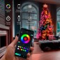 Гирлянда светодиодная смарт "Роса" "Нить" с крупными светодиодами 10м 100LED RGB IP20 USB провод прозр. Neon-Night 245-019 Гирлянда светодиодная смарт "Роса" "Нить" с крупными светодиодами 10м 100LED RGB IP20 USB провод прозр. Neon-Night 245-019