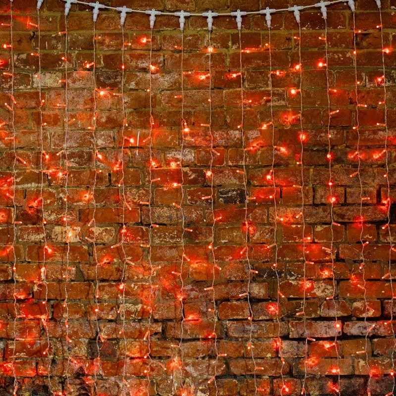 Гирлянда светодиодная "Светодиодный Дождь" 2х1.5м 192LED красн. 30Вт 230В IP65 постоян. свечение провод прозр. Neon-Night 235-30