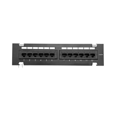 Патч-панель настенная 12 портов RJ-45. UTP. Cat.5e TOKOV Eletrcic TKE-WMPP-5E-1U-12P-UTP