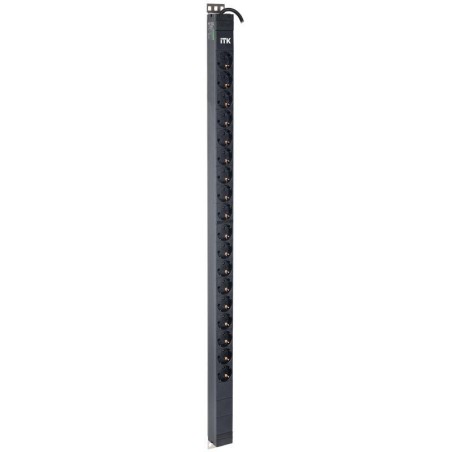 Блок розеток 18 мест PDU верт. 24U 1ф 16А Schuko каб. 3м Schuko ITK PV22-18D-11