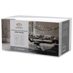 Гирлянда светодиодная "Кристаллы бронзовые" 1.5м 10LED тепл. бел. 0.1Вт IP20 провод ПВХ прозр. элементы питания 2хAA (не в компл