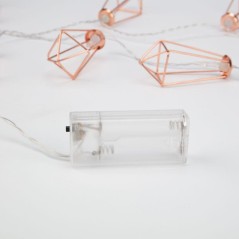 Гирлянда светодиодная "Кристаллы бронзовые" 1.5м 10LED тепл. бел. 0.1Вт IP20 провод ПВХ прозр. элементы питания 2хAA (не в компл