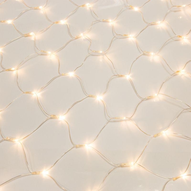 Гирлянда светодиодная "Сеть" 1.8х1.5м 180LED тепл. бел. 15Вт IP20 провод ПВХ прозр. Neon-Night 215-136