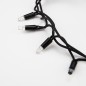 Гирлянда светодиодная "Кластер" 10м 200LED бел. 18Вт IP67 соединяемая провод каучук черн. Neon-Night 315-255