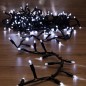 Гирлянда светодиодная "Кластер" 10м 200LED бел. 18Вт IP67 соединяемая провод каучук черн. Neon-Night 315-255