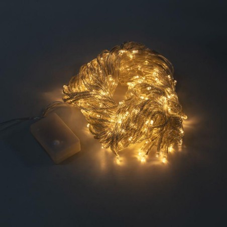 Гирлянда светодиодная "Светодиодный Дождь" 3х2м 240LED тепл. бел. 25Вт 230В IP20 эффект водопада провод прозр. Neon-Night 235-00