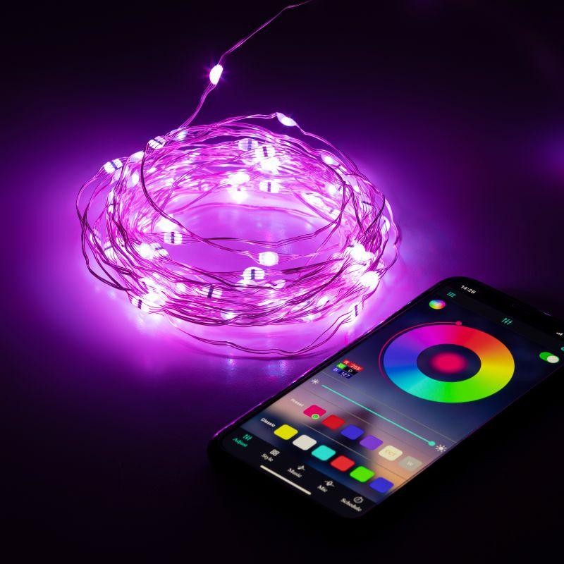 Гирлянда светодиодная "Нить" 10м RGB 220В с пультом таймер музыка управл. через мобил. прилож. Эра Б0055993 Гирлянда светодиодная "Нить" 10м RGB 220В с пультом таймер музыка управл. через мобил. прилож. Эра Б0055993