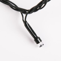 Гирлянда светодиодная "Твинкл Лайт" 6м 40LED син. 5.1Вт 220-240В IP20 с контроллером 8 режимов провод ПВХ темн. зел. Neon-Night 