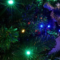 Гирлянда светодиодная "Твинкл Лайт" 20м 160LED мультиколор 10Вт 220-240В IP20 с контроллером 8 режимов провод ПВХ темн. зел. Neo