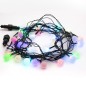 Гирлянда светодиодная "Шарики" 5м d18мм 30LED RGB 3.5Вт IP20 провод ПВХ темн. зел. Neon-Night 303-540