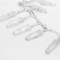 Гирлянда светодиодная "Кластер" 10м 400LED тепл. бел. 33Вт IP65 соединяемая провод ПВХ прозр. (нужен шнур питания 303-500-1) Neo