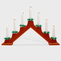 Горка новогодняя 7 свечек (7LED) тепл. бел. 0.5Вт 220-240В IP20 красн. Neon-Night 501-082