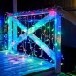 Гирлянда светодиодная "Светодиодный Дождь" 2х1.5м 192LED RGB мультиколор 28Вт 230В IP65 постоян. свечение провод силикон. прозр.