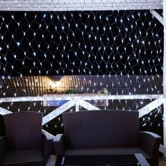 Гирлянда светодиодная "Сеть" 2.5х2.5м 432LED бел. 26Вт 220-240В IP65 провод ПВХ черн. Neon-Night 215-031