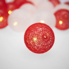 Гирлянда светодиодная "Тайские фонарики "Магия" 3.5м 20LED тепл. бел. 1Вт IP20 провод ПВХ прозр. элементы питания 2хAA (не в ком