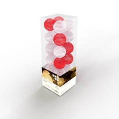 Гирлянда светодиодная "Тайские фонарики "Магия" 3.5м 20LED тепл. бел. 1Вт IP20 провод ПВХ прозр. элементы питания 2хAA (не в ком