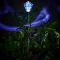 Светильник светодиодный "Хрустальный Цветок" LED RGB 1Вт IP65 с встроен. солнечн. панелью, аккум. на колышке Lamper 602-1001