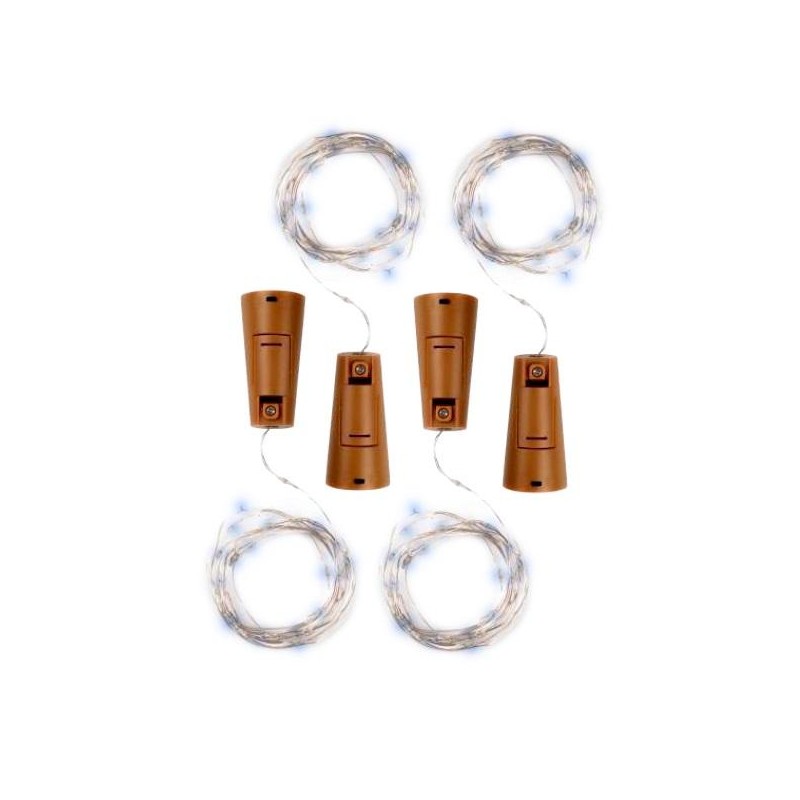 Гирлянда DC-G04-20WS4 пробки 20LED 3x(LR44/LR1154/AG13/G13) (в компл.) (уп.4шт) бел. ФАZА 5047952