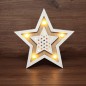 Фигура деревянная "Звезда двойная" 30х4х30см IP20 с подсветкой Neon-Night 504-027
