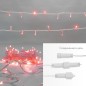 Гирлянда светодиодная "Нить" 10м 100LED красн. 10Вт 230В IP65 постоян. свечение провод ПВХ прозр. (нужен шнур питания 303-500-1)