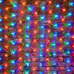 Гирлянда светодиодная "Сеть" 2х1.5м 288LED мультиколор 43Вт IP67 провод каучук черн. Neon-Night 217-119